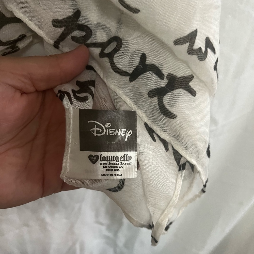 Elegant Script Print Scarf - Picture 8 of 8